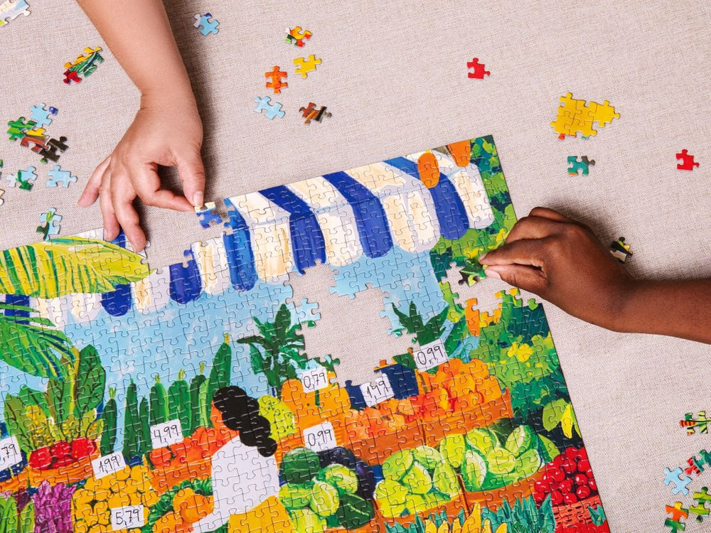 Puzzle 1000 pièces 'Fruit Market' par Studio Grand-Père | LA PETITE ÉPICERIE