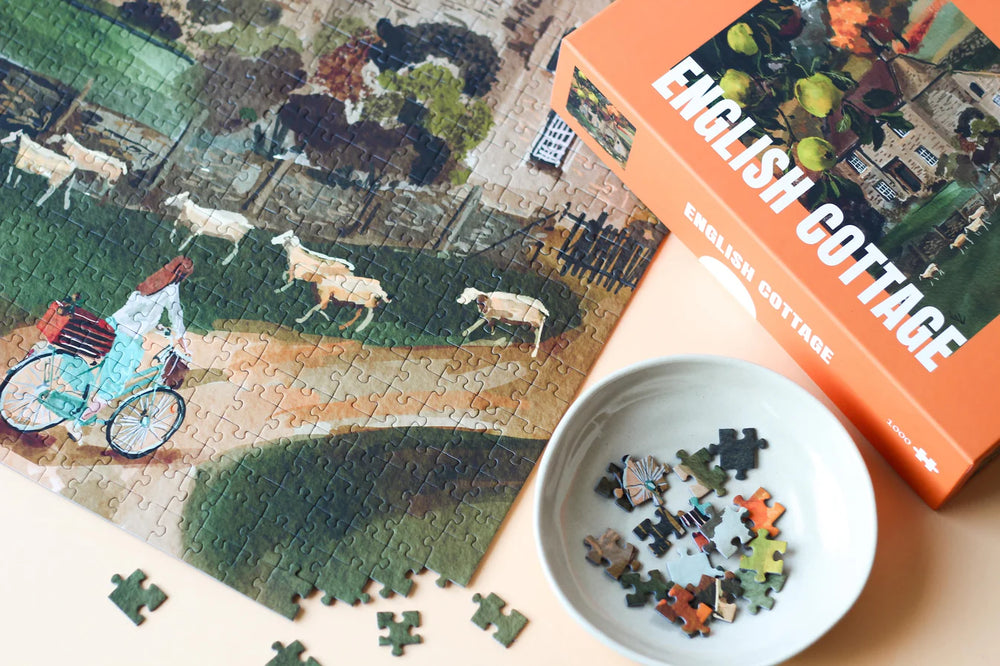 Puzzle 1000 pièces 'English Cottage' | PIECELY