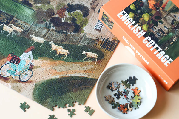 Puzzle 1000 pièces 'English Cottage' | PIECELY
