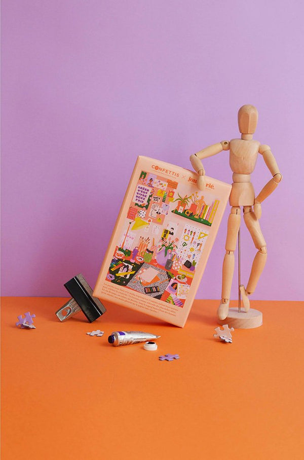 Puzzle 500 pièces 'Du feutre sur les mains' | CONFETTIS X JOUR FÉRIÉ
