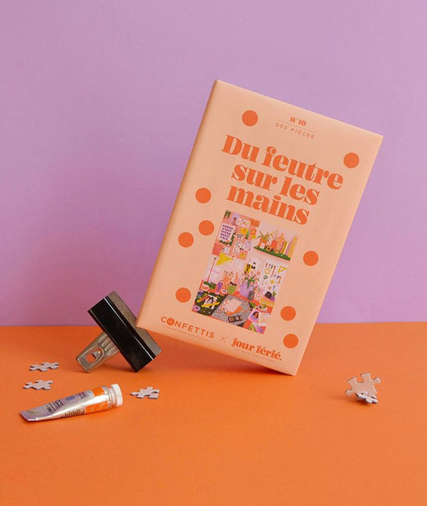 Puzzle 500 pièces 'Du feutre sur les mains' | CONFETTIS X JOUR FÉRIÉ