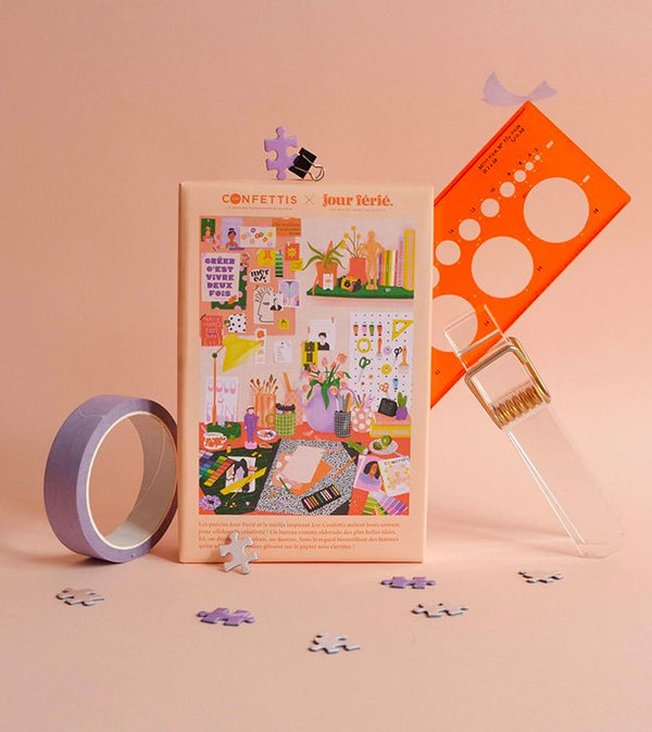 Puzzle 500 pièces 'Du feutre sur les mains' | CONFETTIS X JOUR FÉRIÉ