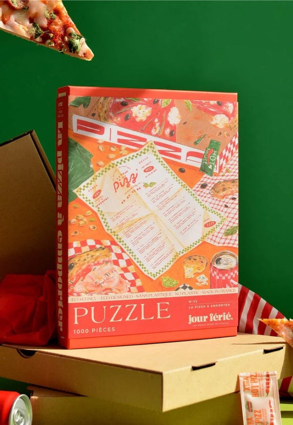 Puzzle 1000 pièces 'Pizza à emporter' | JOUR FÉRIÉ