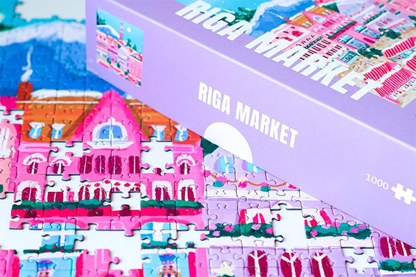 Puzzle 1000 pièces 'Riga market' | PIECELY