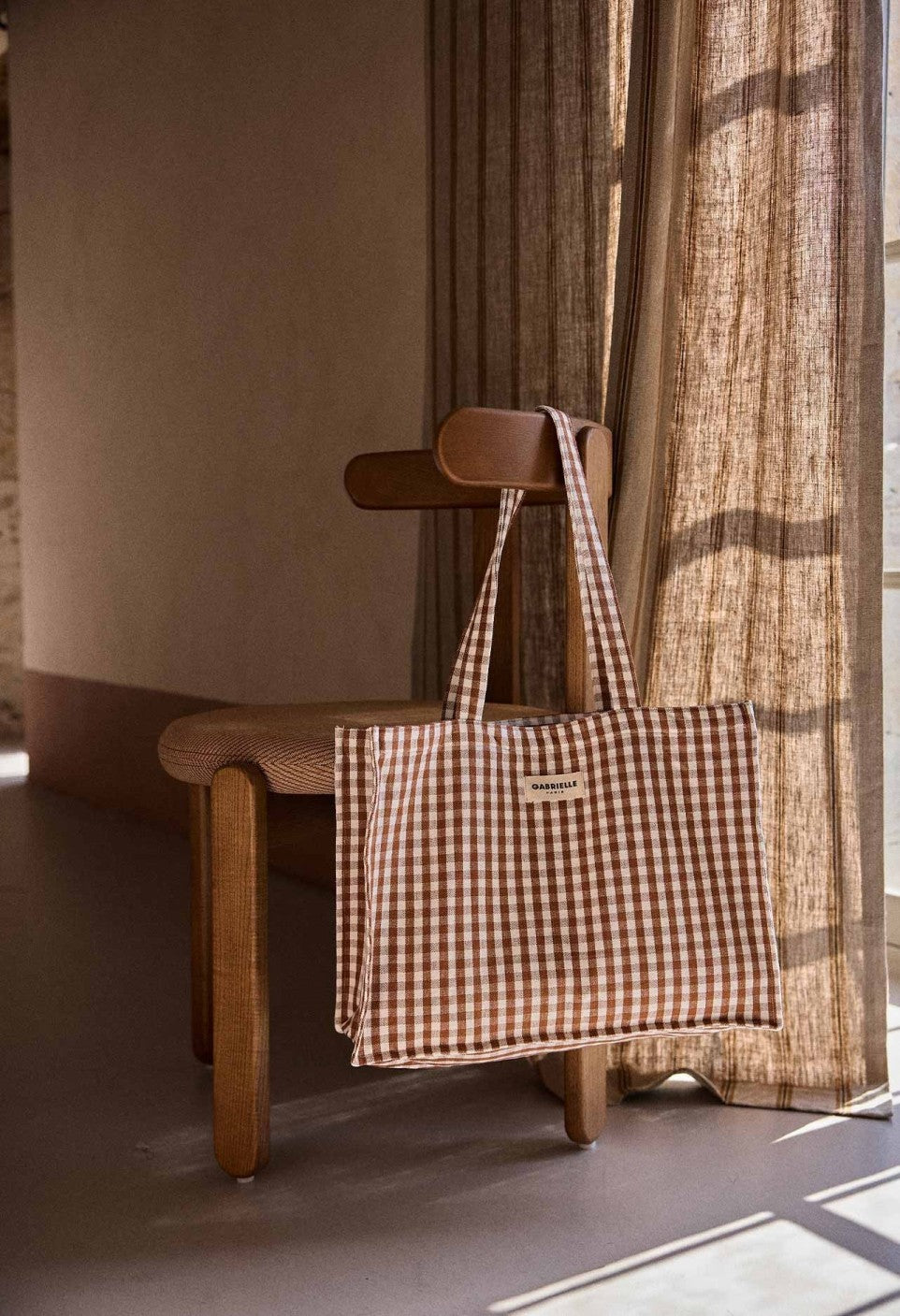 Sac '24H' Vichy moka | GABRIELLE