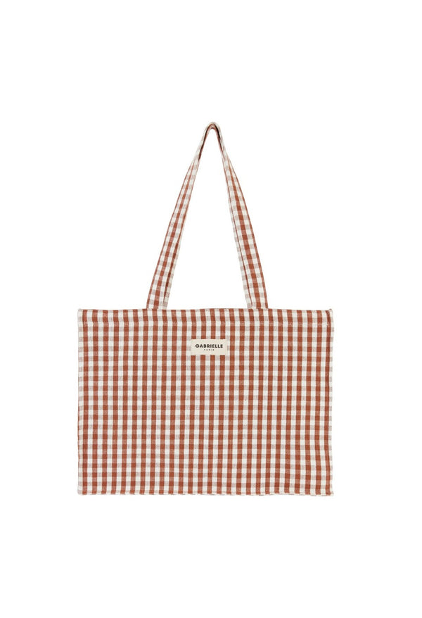 Sac '24H' Vichy moka | GABRIELLE
