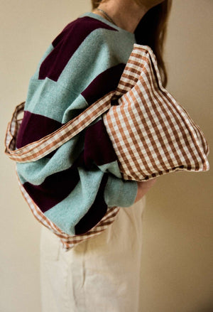 Sac '24H' Vichy moka | GABRIELLE