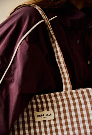Sac '24H' Vichy moka | GABRIELLE