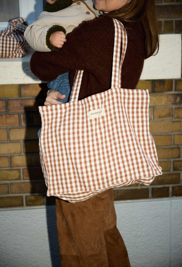 Sac '24H' Vichy moka | GABRIELLE