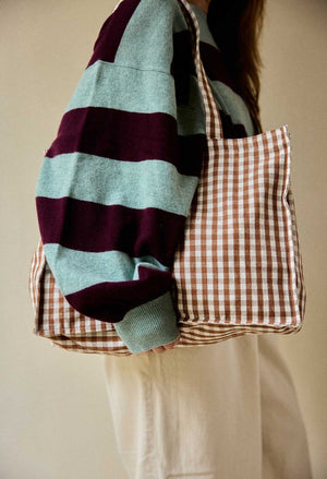 Sac '24H' Vichy moka | GABRIELLE