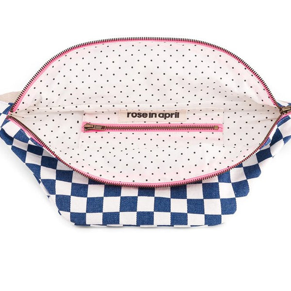 Banane Damier Bleu navy | ROSE IN APRIL
