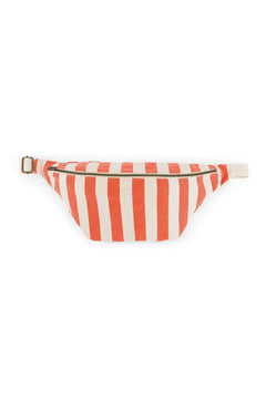 Sac banane Rayures Greige / Tomato | ROSE IN APRIL