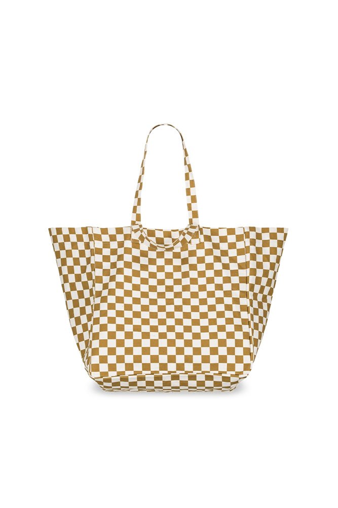 Sac cabas 'Elisa' Damier Caramel | ROSE IN APRIL