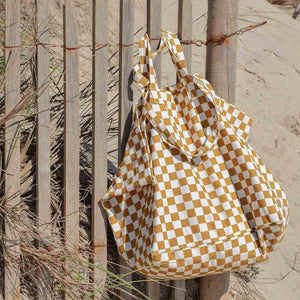 Sac cabas 'Elisa' Damier Caramel | ROSE IN APRIL