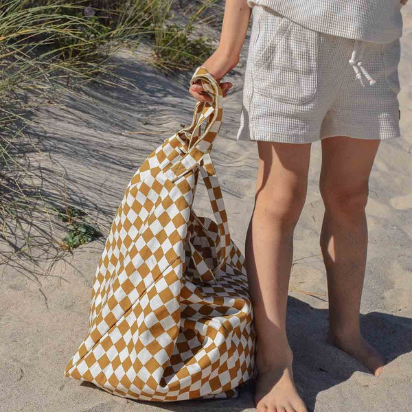 Sac cabas 'Elisa' Damier Caramel | ROSE IN APRIL