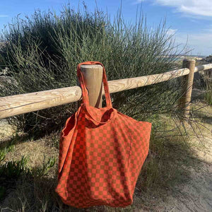 Sac cabas 'Elisa' Damier Corail | ROSE IN APRIL