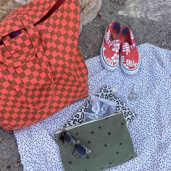 Sac cabas 'Elisa' Damier Corail | ROSE IN APRIL
