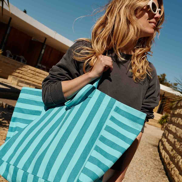 Sac cabas 'Elisa' Rayures Capri / Tahitian | ROSE IN APRIL