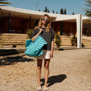 Sac cabas 'Elisa' Rayures Capri / Tahitian | ROSE IN APRIL