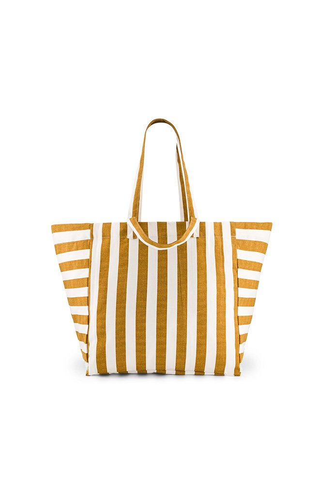 Sac cabas 'Elisa' Rayures Caramel | ROSE IN APRIL