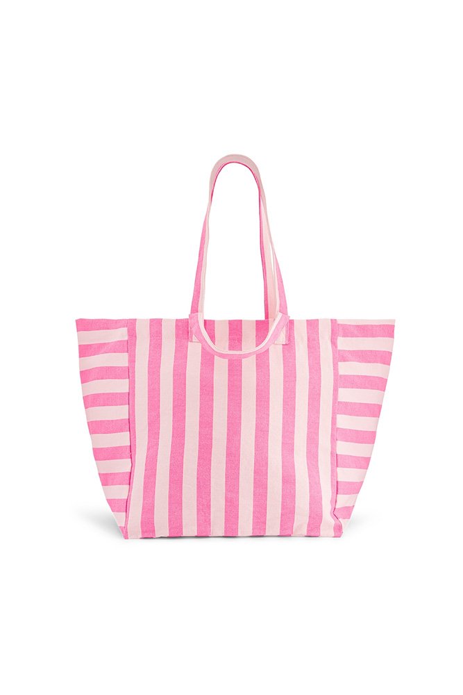 Sac cabas 'Elisa' Rayures Rose fluo | ROSE IN APRIL