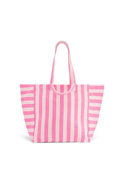 Sac cabas 'Elisa' Rayures Rose fluo | ROSE IN APRIL