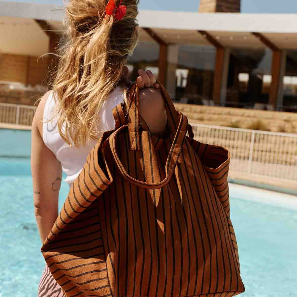 Sac cabas 'Elisa' Rayures tennis Ginger | ROSE IN APRIL