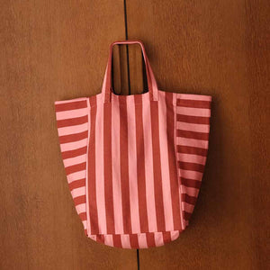 Sac cabas 'Elisabeth' Rayures Brick / Pink | ROSE IN APRIL