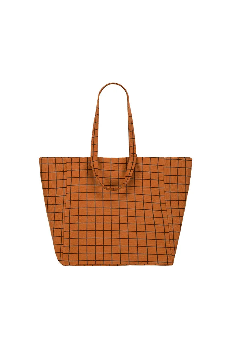 Sac cabas 'Elisa' Carreaux Ginger | ROSE IN APRIL
