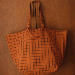 Sac cabas 'Elisa' Carreaux Ginger | ROSE IN APRIL