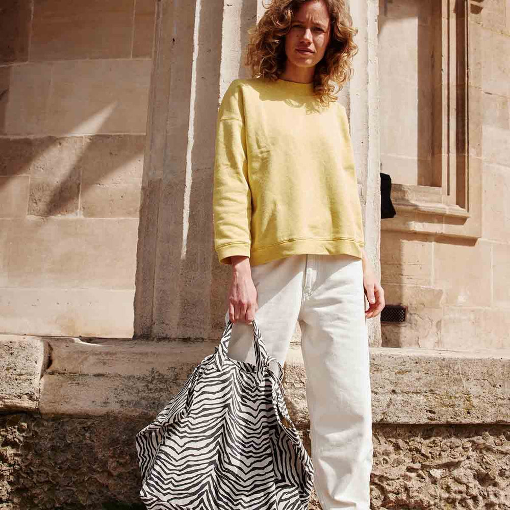 Sac cabas 'Elisa' Zebrou Greige | ROSE IN APRIL