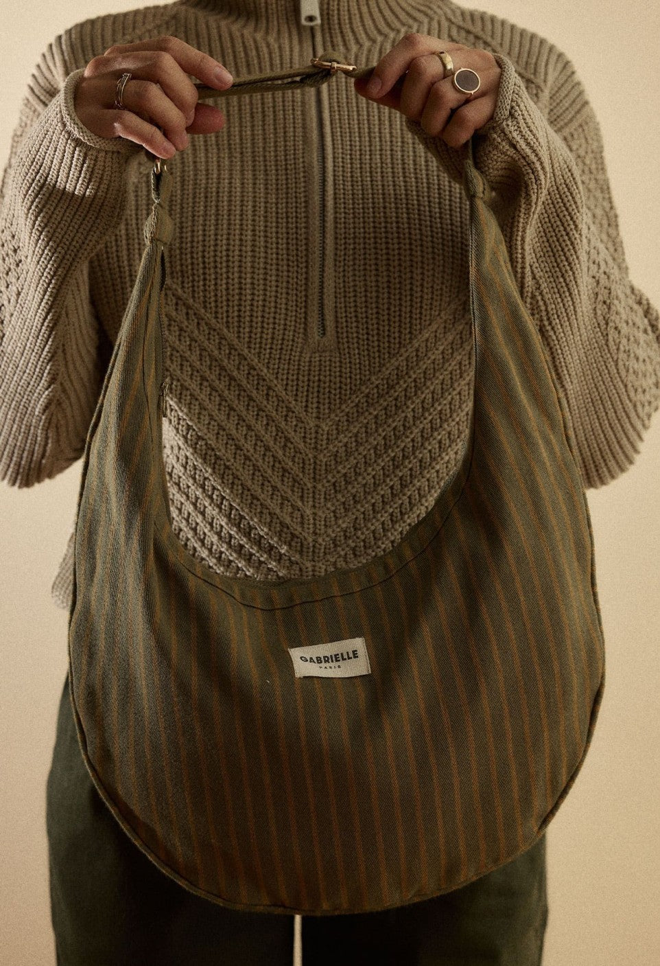 Sac 'New B' Rayures Rivoli | GABRIELLE