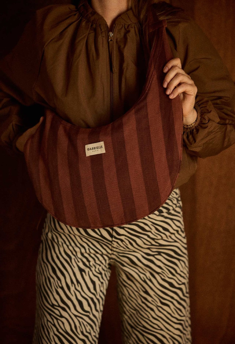 Sac 'New B' Rayures Saint-Honoré | GABRIELLE