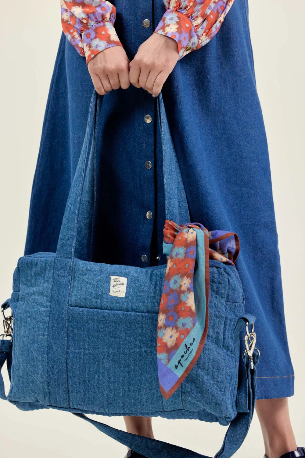 Sac à langer 'Thais' Denim | APACHES COLLECTIONS