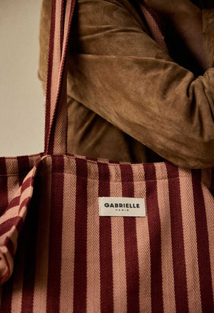 Sac week-end Rayures garance | GABRIELLE PARIS