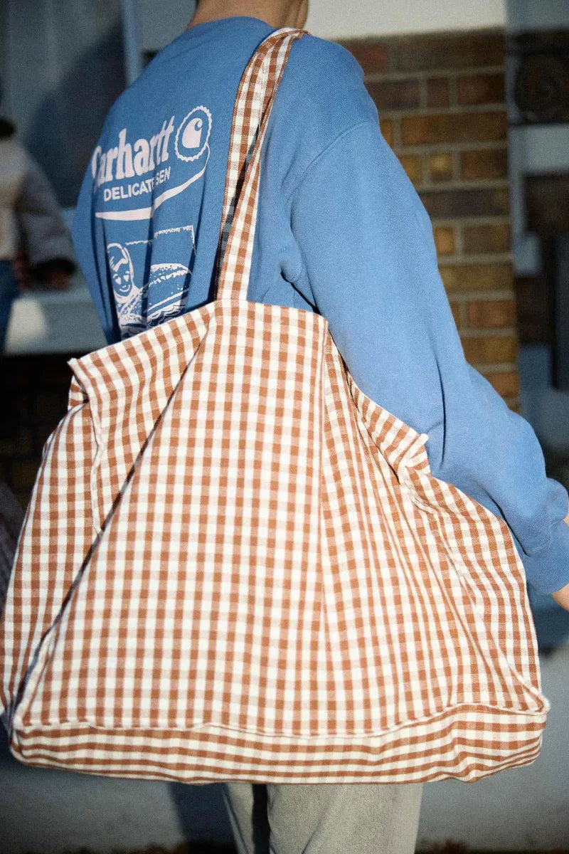 Sac week-end Vichy moka | GABRIELLE PARIS