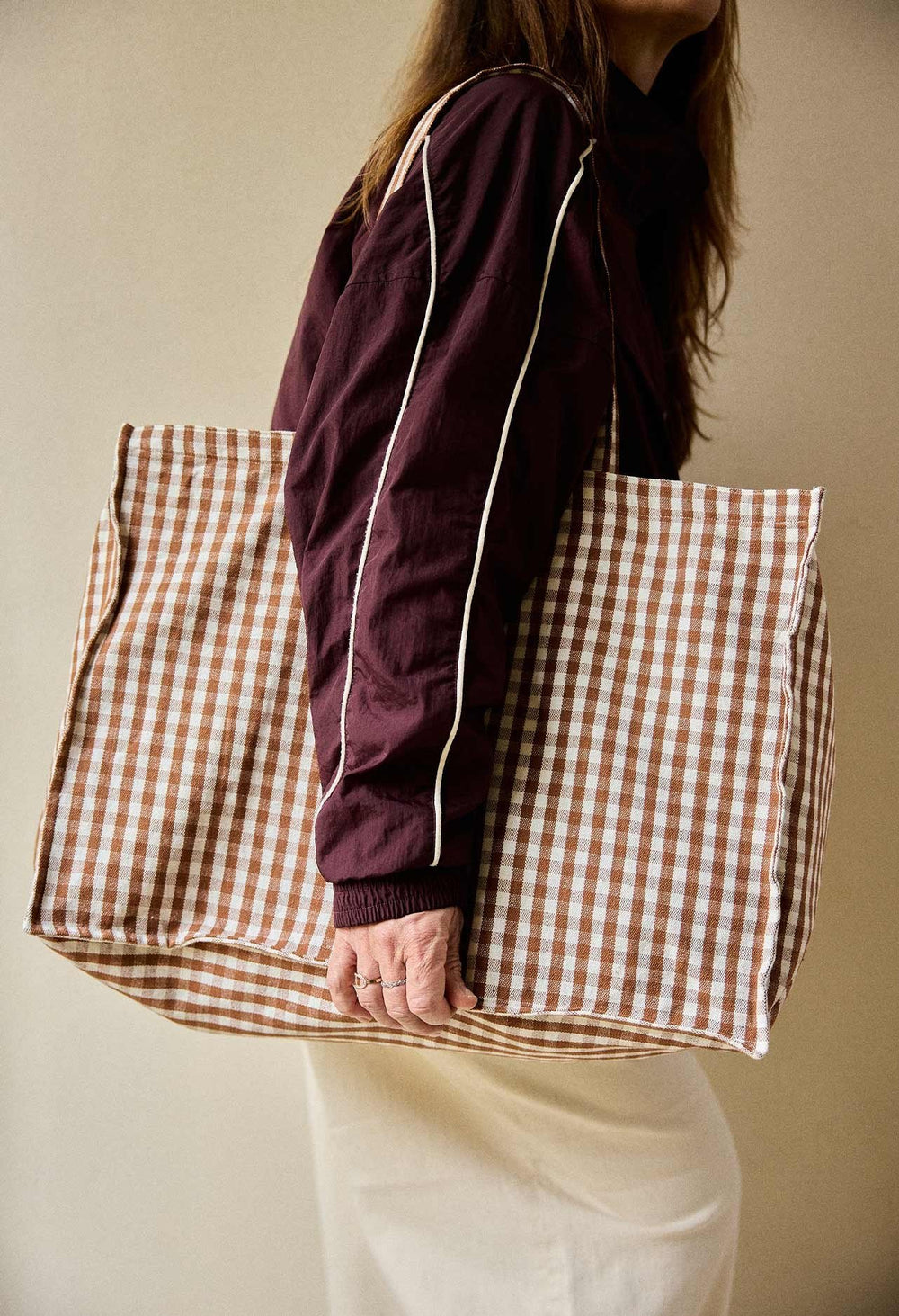 Sac week-end Vichy moka | GABRIELLE PARIS