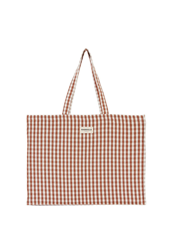 Sac week-end Vichy moka | GABRIELLE PARIS