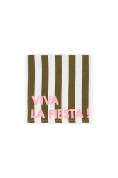 Serviette de table 'Joséphine' Rayures Olive 'Viva La Fiesta' | ROSE IN APRIL