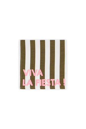 Serviette de table 'Joséphine' Rayures Olive 'Viva La Fiesta' | ROSE IN APRIL