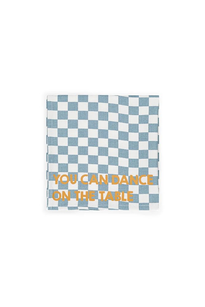 Serviette de table 'Joséphine' Damier Bleu 'You Can Dance' | ROSE IN APRIL
