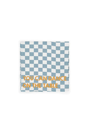 Serviette de table 'Joséphine' Damier Bleu 'You Can Dance' | ROSE IN APRIL