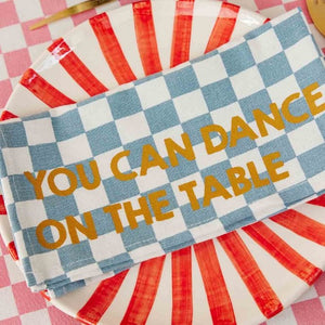 Serviette de table 'Joséphine' Damier Bleu 'You Can Dance' | ROSE IN APRIL