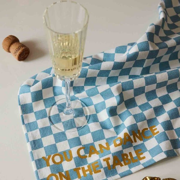 Serviette de table 'Joséphine' Damier Bleu 'You Can Dance' | ROSE IN APRIL
