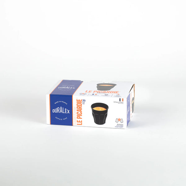 Set 6 Verres 9cL Picardie Noir brillant | DURALEX