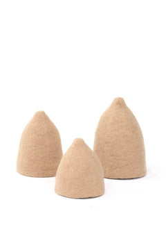 Set 3 cache-vases 'Clochettes' en laine feutrée | MUSKHANE