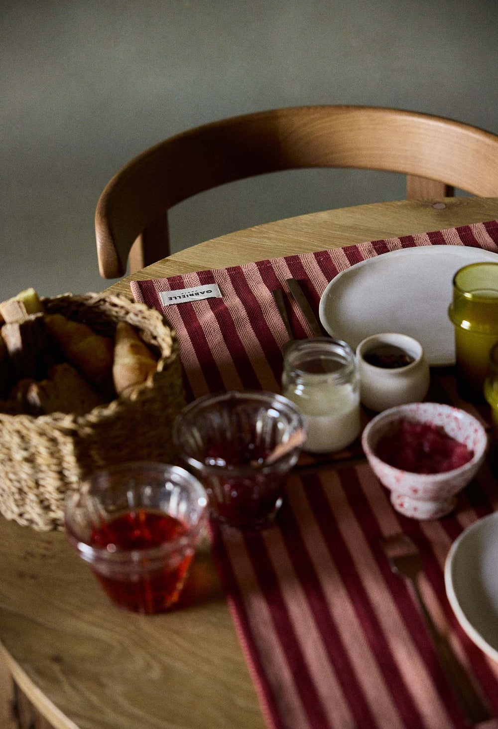 Set de table Rayures garance | GABRIELLE PARIS