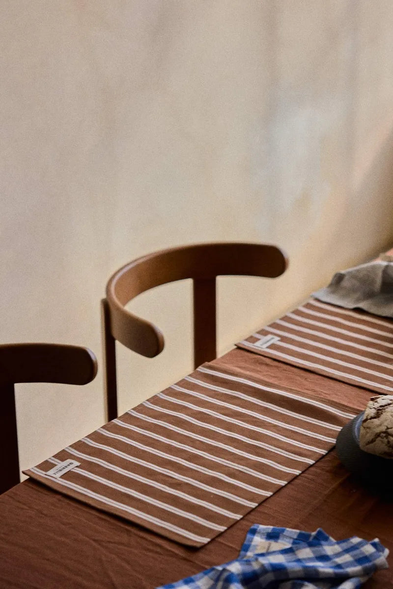 Set de table Rayures noisette | GABRIELLE PARIS