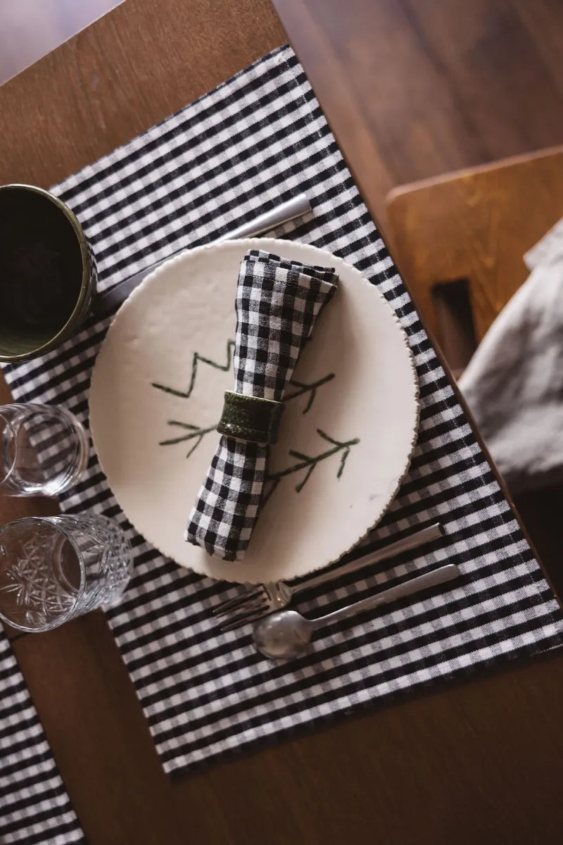 Set de table Vichy black | GABRIELLE PARIS