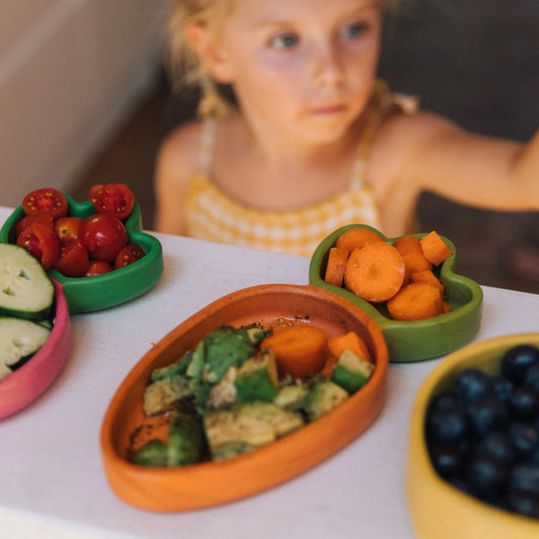 Set vaisselle enfant assiette et cuillère 'Cathy' la carotte | OLI & CAROL